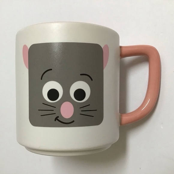Disney Pixar Ratatouille Remy Coffee Mug 3 3/4” Tea Cup Pink Vintage Retired - Picture 2 of 13
